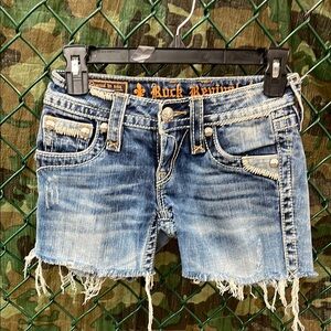 Rock Revival Blue Denim Women's Cut Off Shorts Size 23